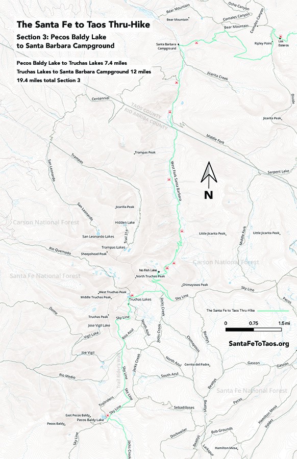 Pecos Baldy Lake to Santa Barbara Campground