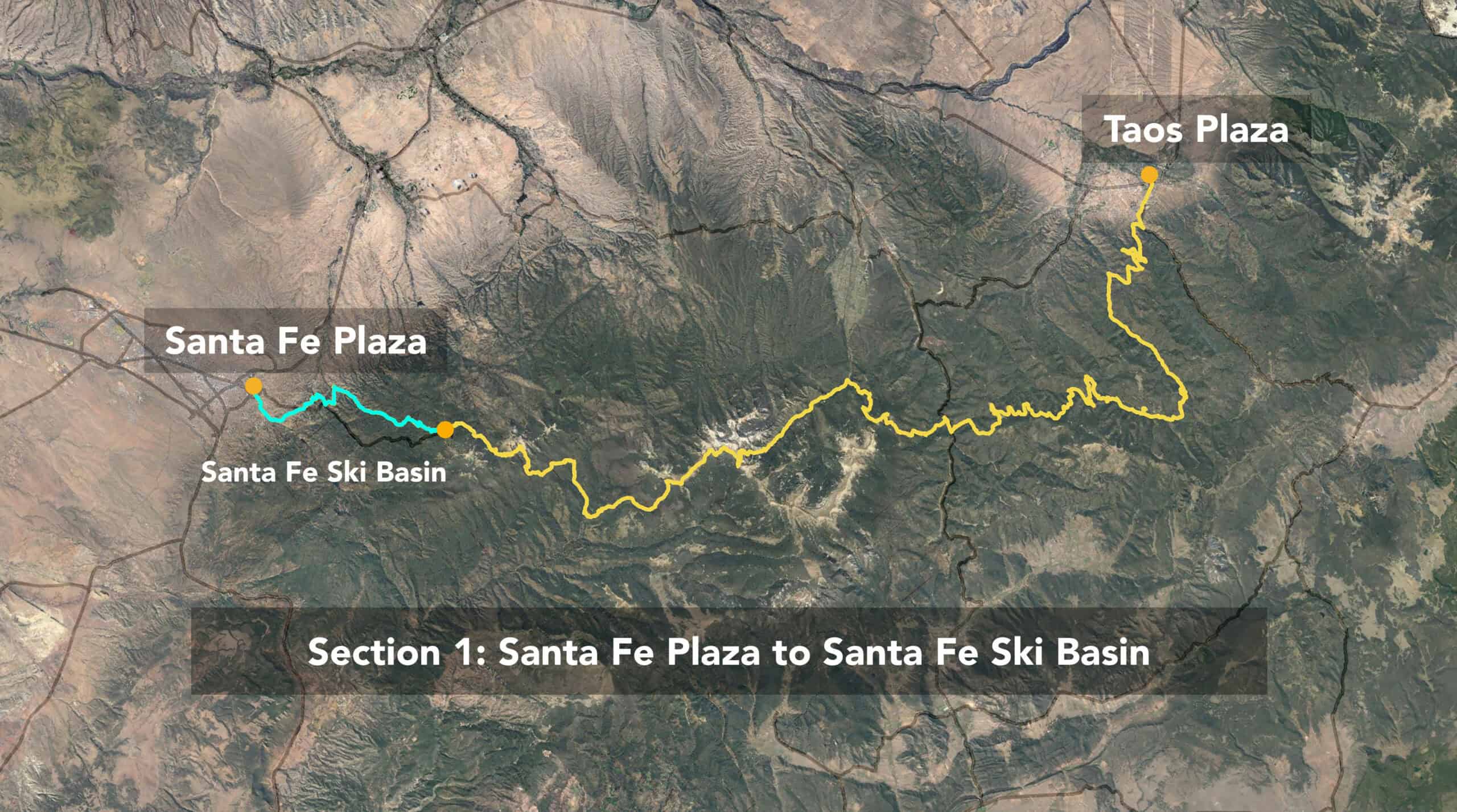 Section 1 thru-hike route