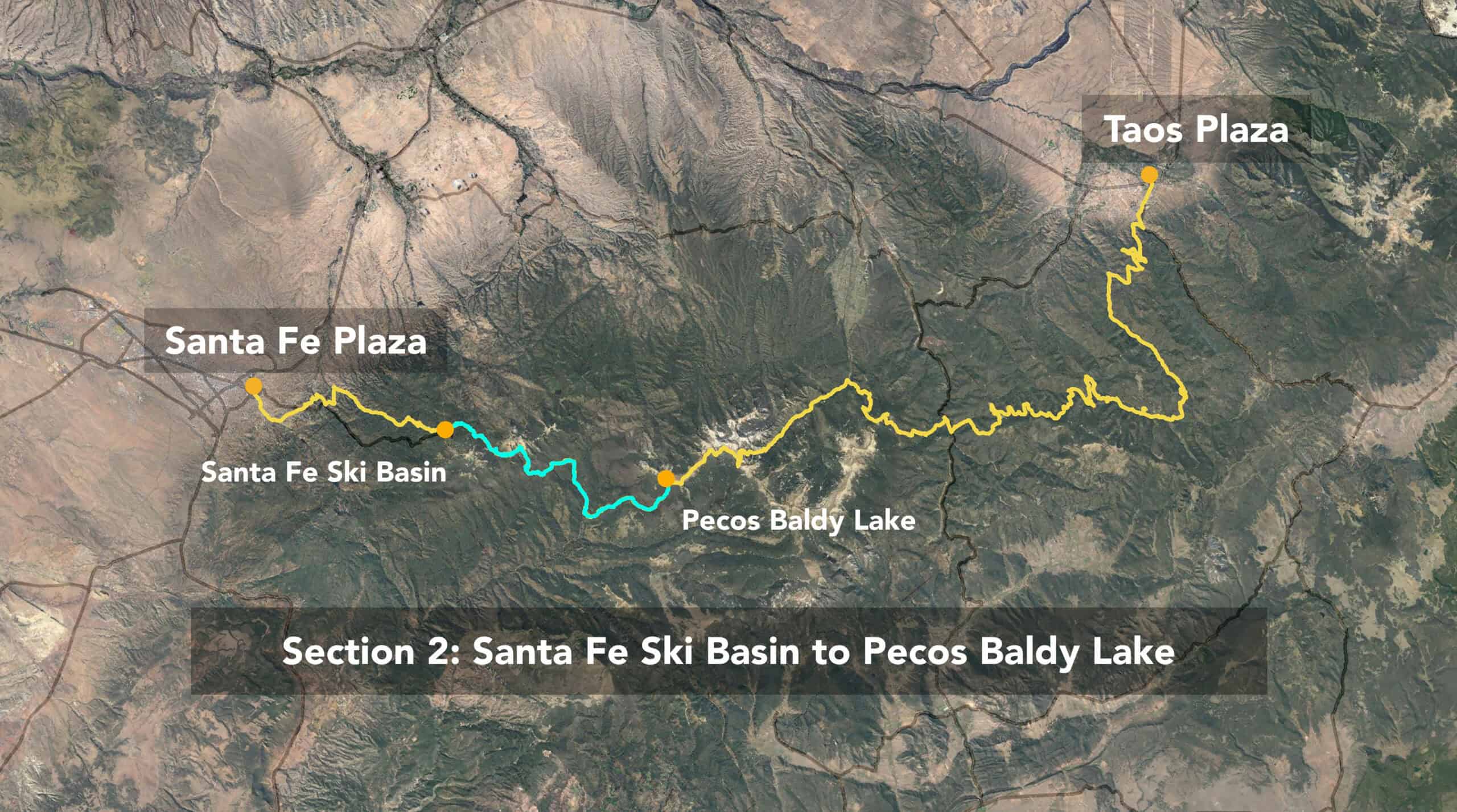 Section 2 thru-hike route