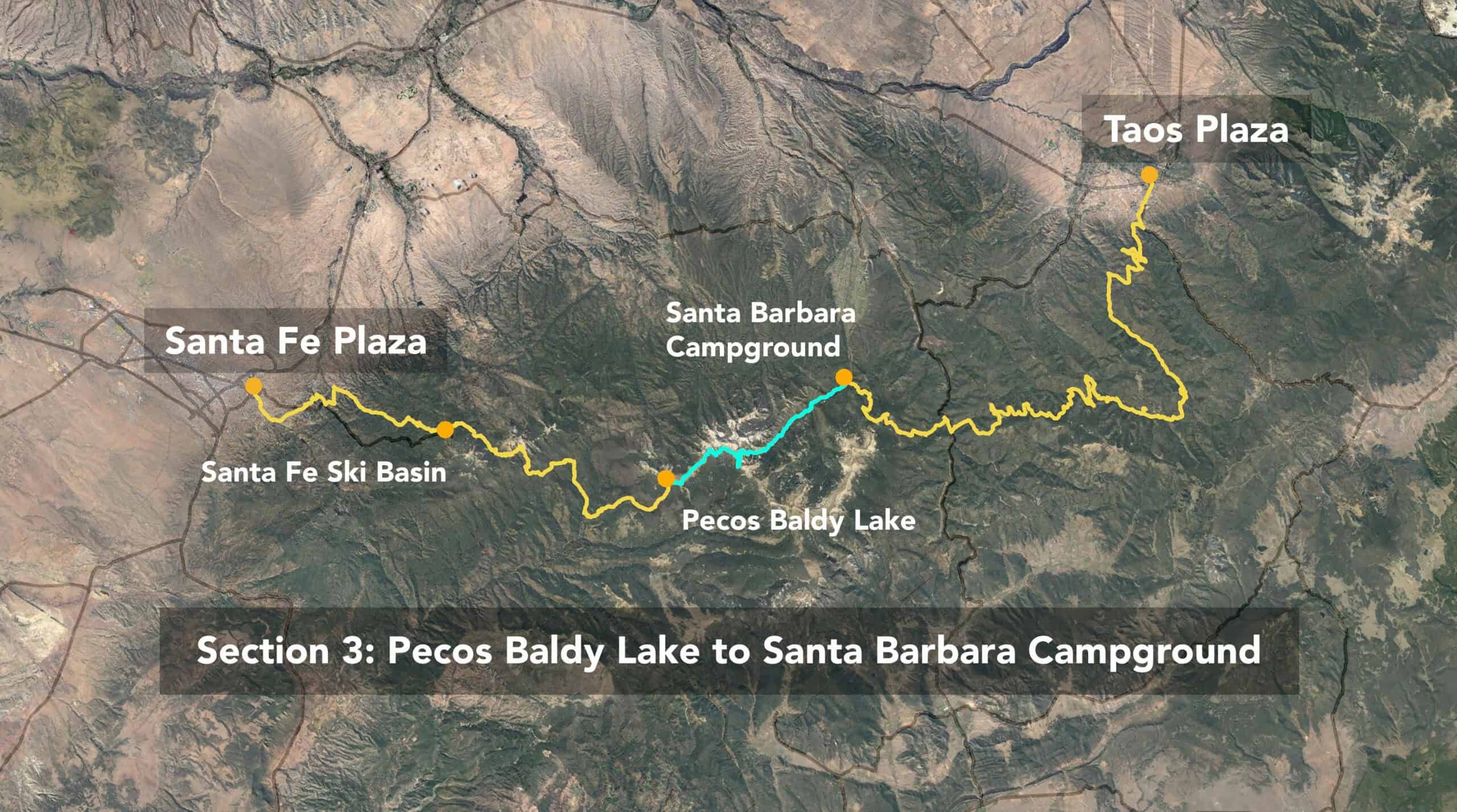 Section 3 thru-hike route