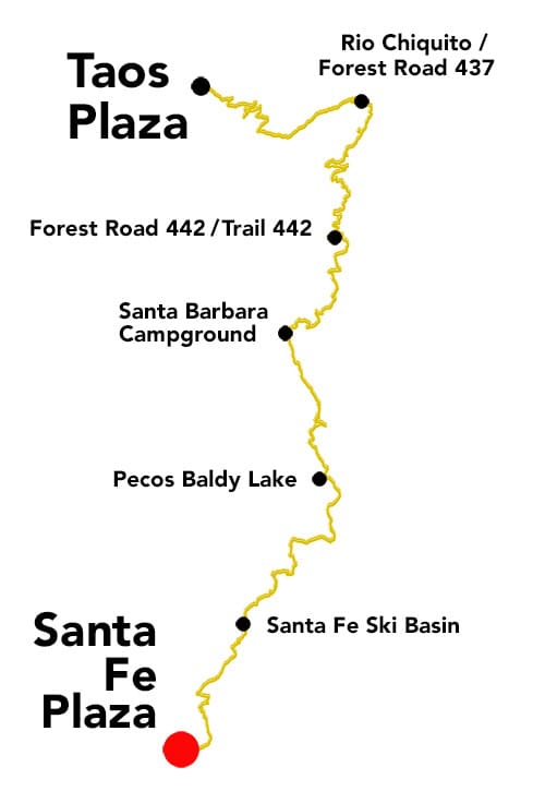 Plaza to Plaza Thru-Hike thumbnail map Section 1-1