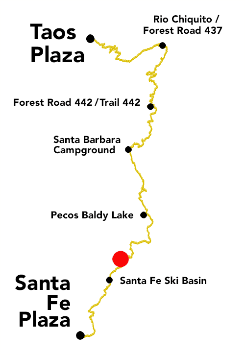 Plaza to Plaza Thru-Hike thumbnail map - Lake Katherine