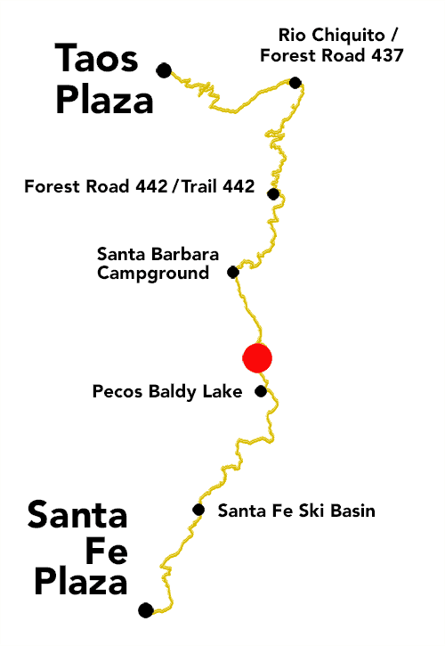 Plaza to Plaza Thru-Hike thumbnail map Skyline trail