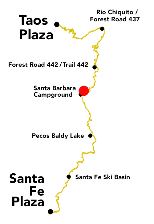 Plaza to Plaza Thru-Hike thumbnail map - Indian Canyon