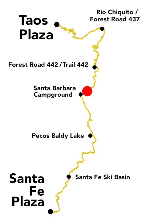 Plaza to Plaza Thru-Hike thumbnail map - trail to Ripley Point