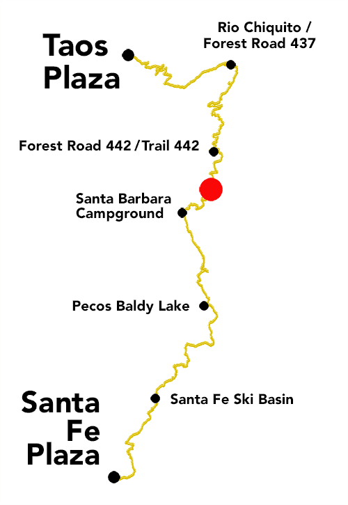 Plaza to Plaza Thru-Hike thumbnail map - Comales Trail