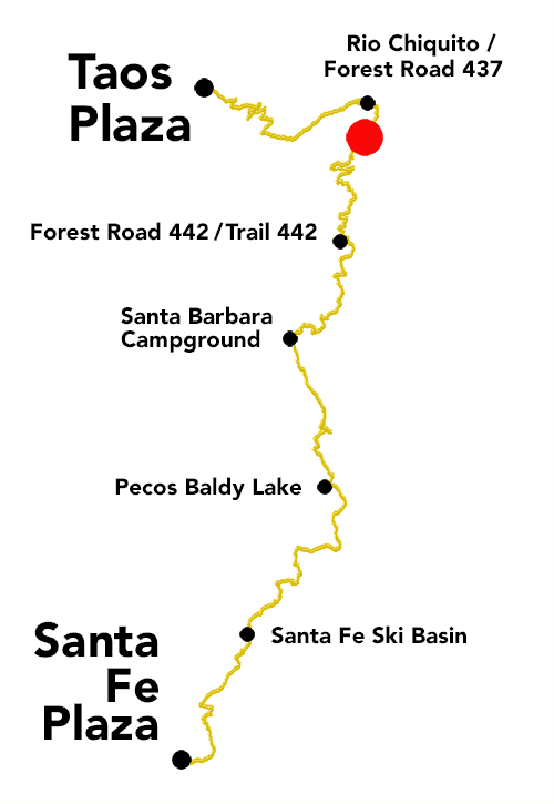 Bernardin Lake, Section 5-6 of the Santa Fe to Taos Thru-Hike