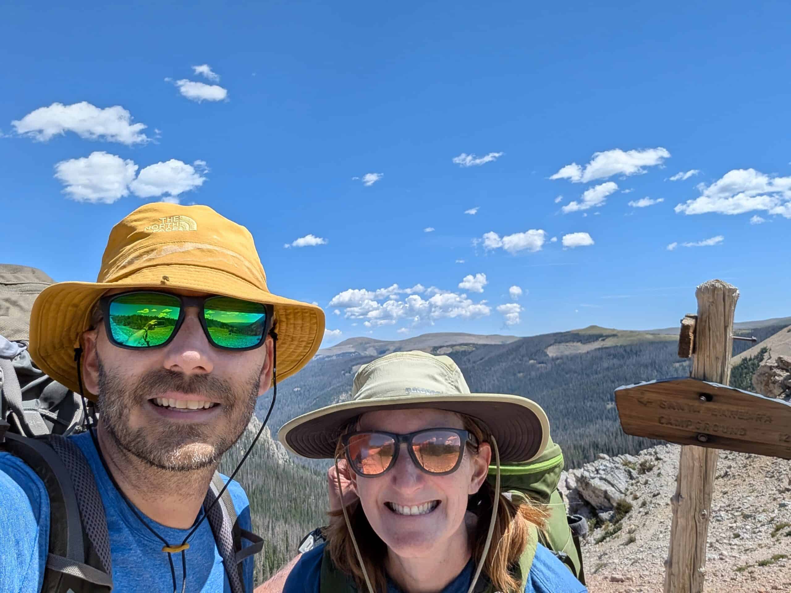 Hikers enjoying the scenic Santa Fe to Taos Thru-Hike trail in New Mexico.