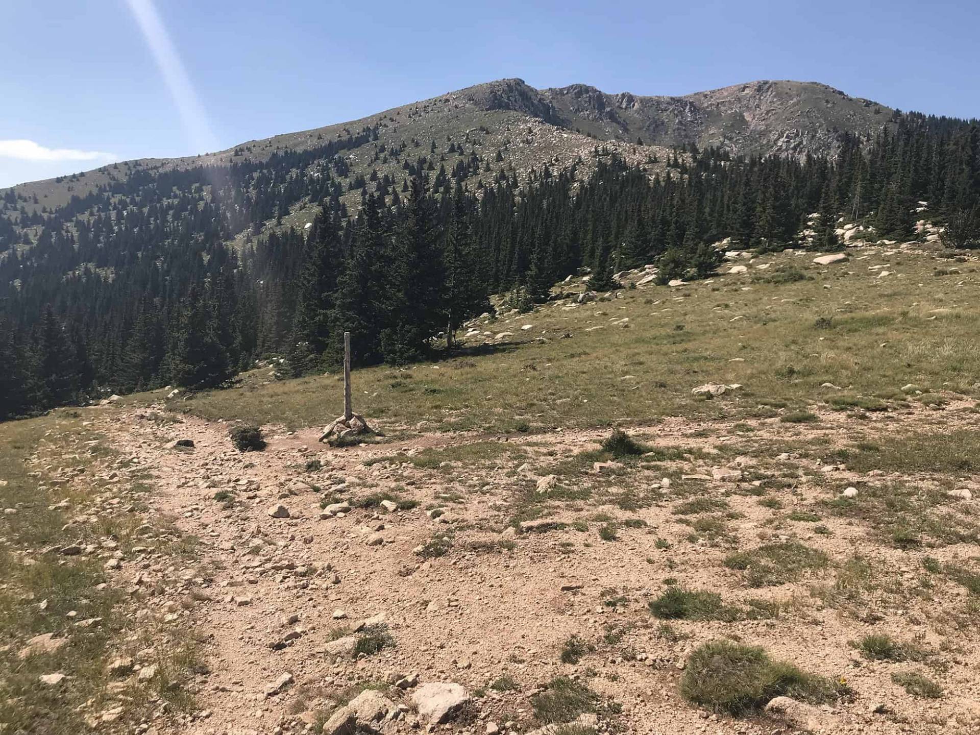 View of Truchas Peaks from the saddle en route to Lake Katherine, Section s2-3