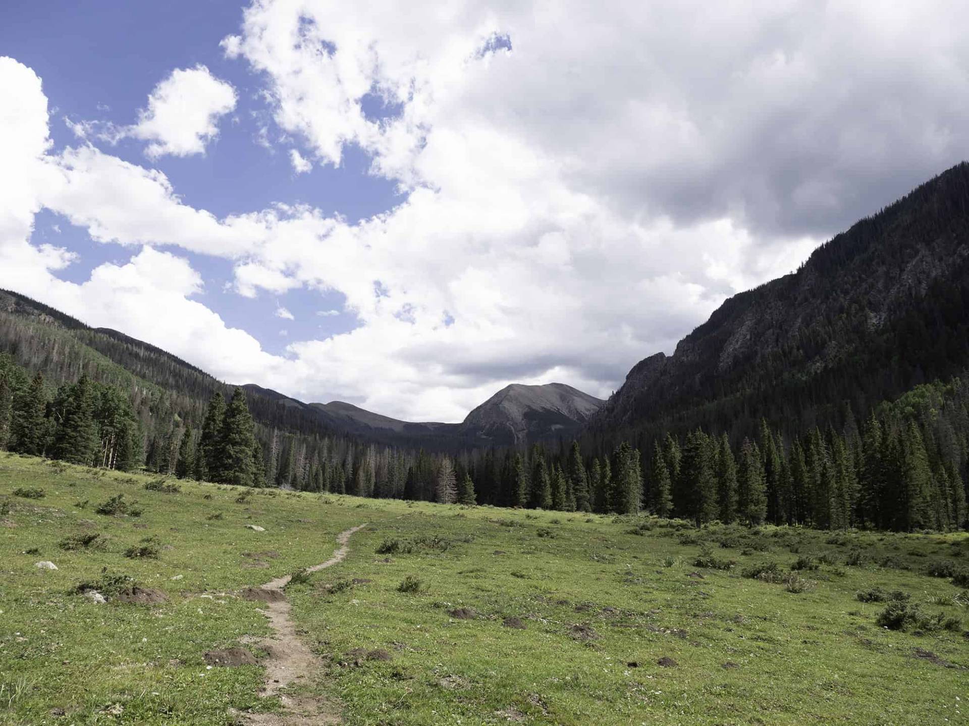 S3-5 Middle Fork Trail with Truchas Peaks in the distance